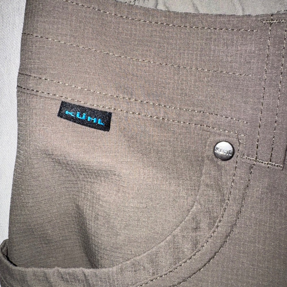 Kuhl Silencr Cargo Shorts Mens 33 Dark Khaki Tan Ripstop Hiking Travel 5230